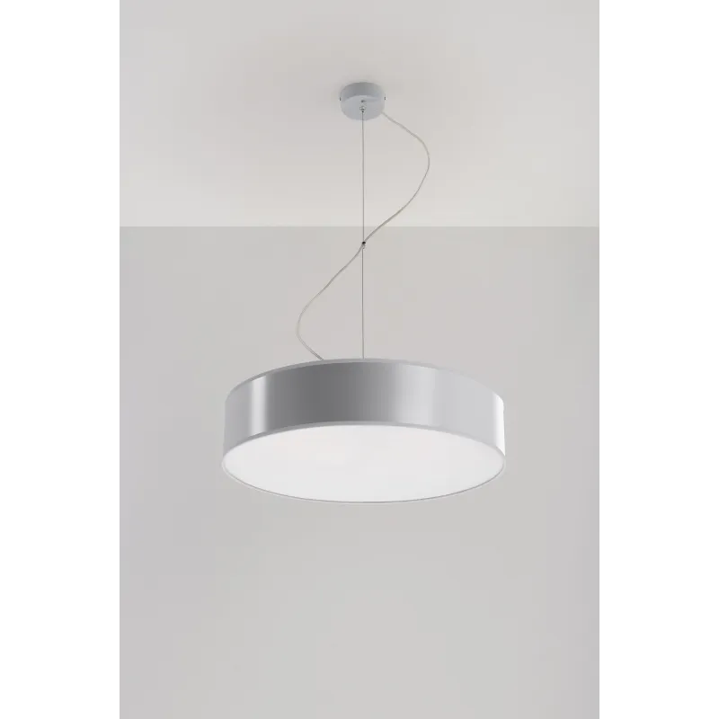 Suspension ARENA 45, PVC, gris, E27 - Pas cher