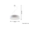 Suspension ARENA 45, PVC, blanc, E27 - Pas cher