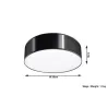 Plafonnier ARENA 35, PVC, noir, E27 - Pas cher
