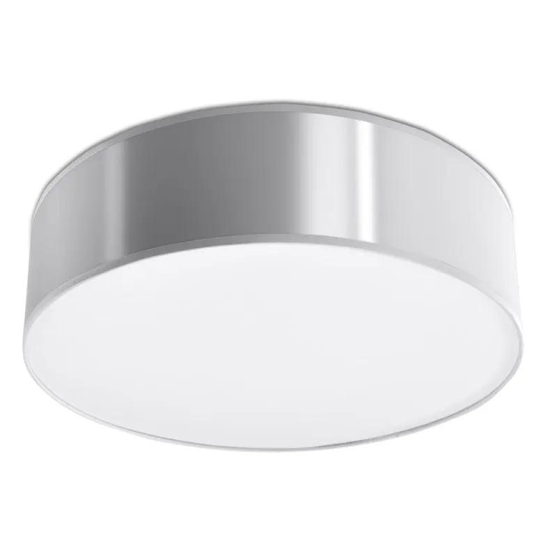 Plafonnier ARENA 35, PVC, gris, E27 - Pas cher
