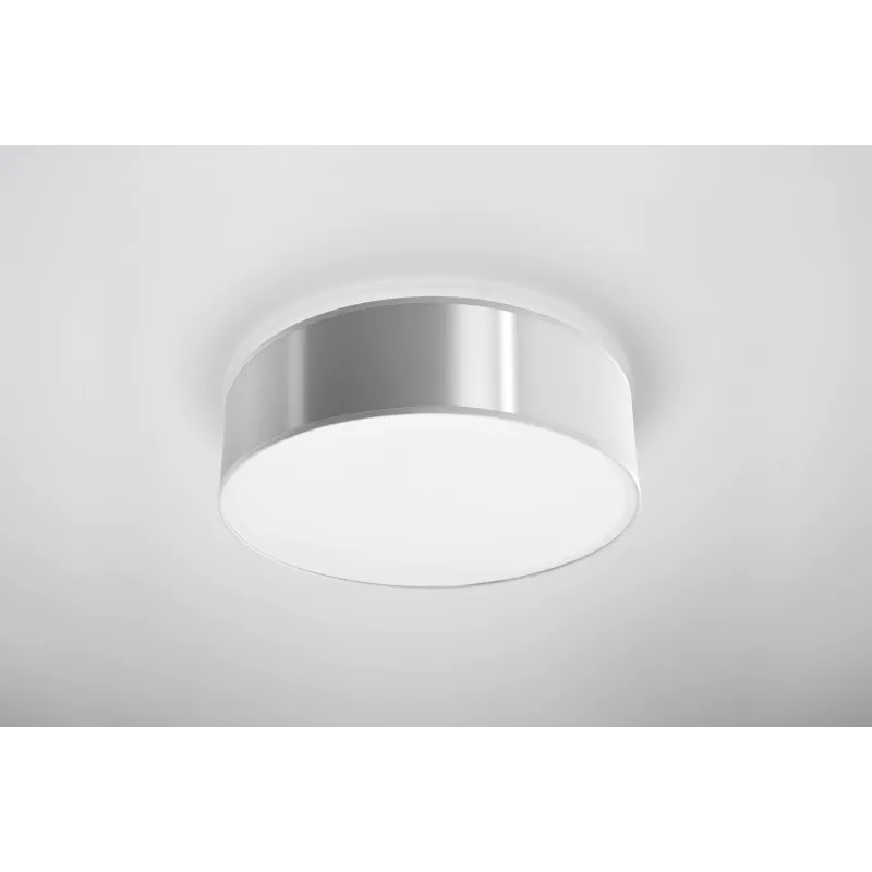 Plafonnier ARENA 35, PVC, gris, E27 - Pas cher
