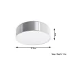 Plafonnier ARENA 35, PVC, gris, E27 - Pas cher