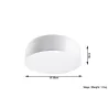 Plafonnier ARENA 35, PVC, blanc, E27 - Pas cher