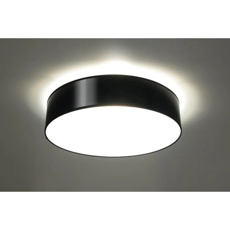 Plafonnier ARENA 45, PVC, noir, E27 - Pas cher