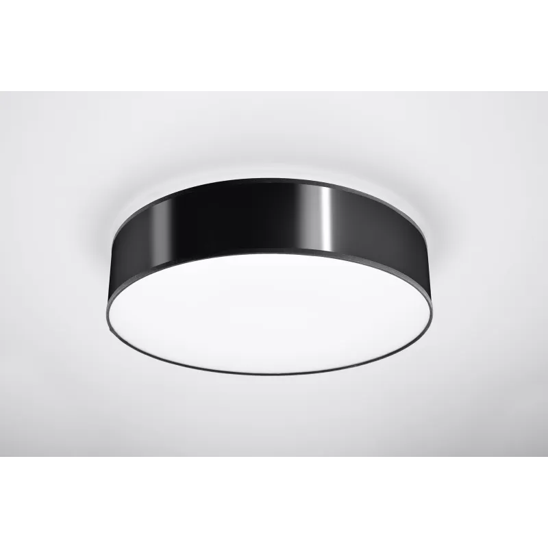 Plafonnier ARENA 45, PVC, noir, E27 - Pas cher