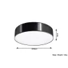 Plafonnier ARENA 45, PVC, noir, E27 - Pas cher