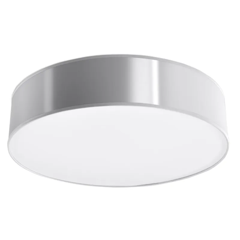 Plafonnier ARENA 45, PVC, gris, E27 - Pas cher