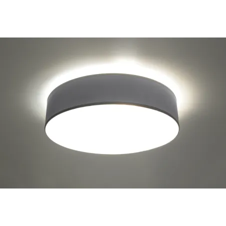 Plafonnier ARENA 45, PVC, gris, E27 - Pas cher