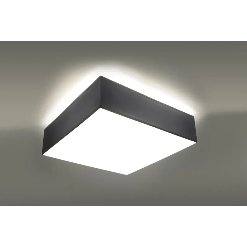 Plafonnier HORUS 35, PVC, gris, E27 - Pas cher