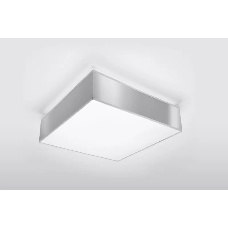 Plafonnier HORUS 35, PVC, gris, E27 - Pas cher