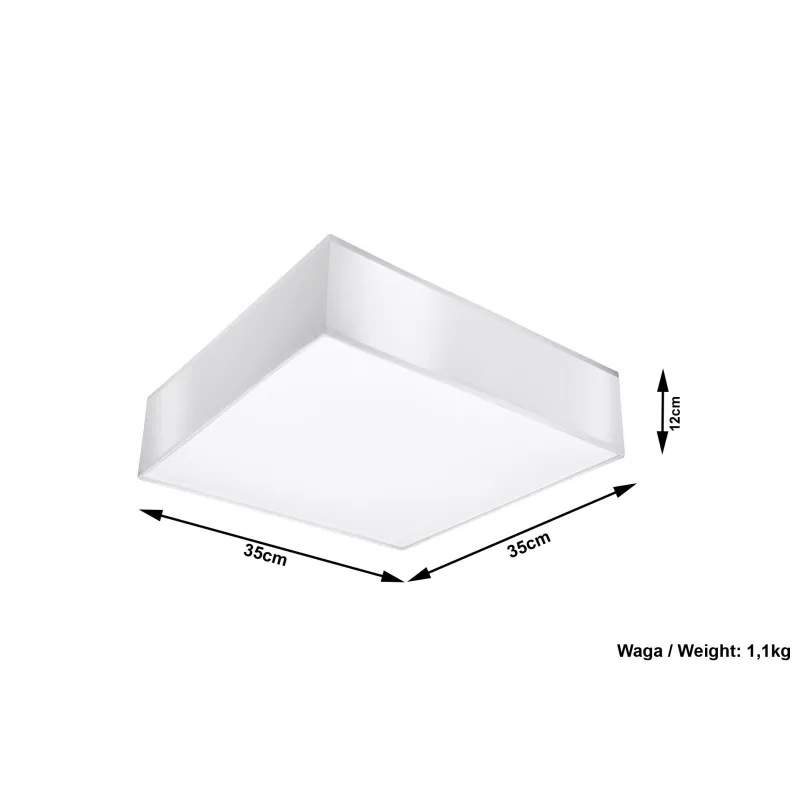 Plafonnier HORUS 35, PVC, blanc, E27 - Pas cher