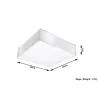 Plafonnier HORUS 35, PVC, blanc, E27 - Pas cher