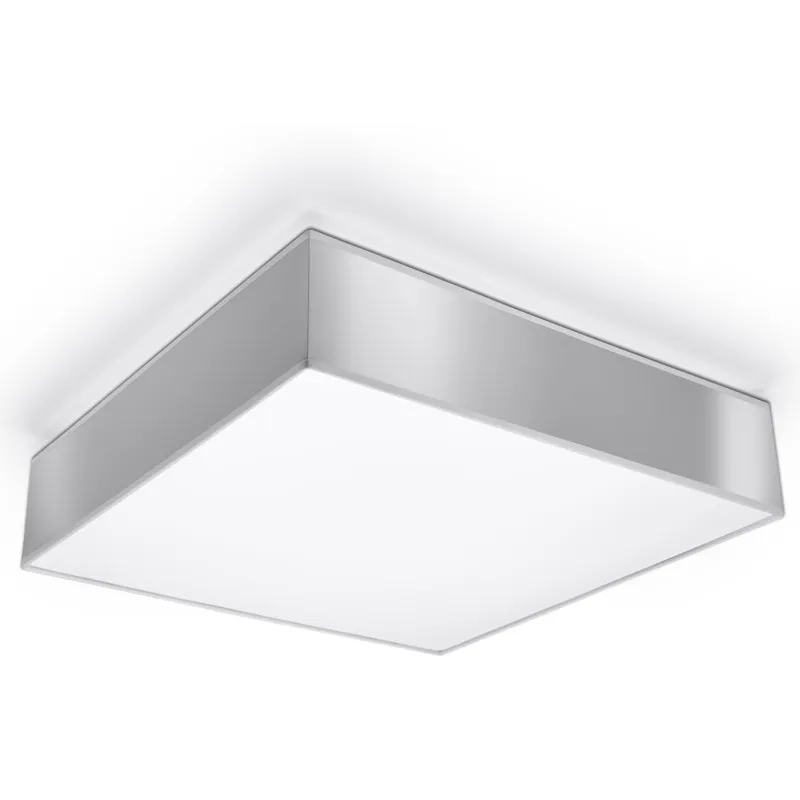 Plafonnier HORUS 45, PVC, gris, E27 - Pas cher