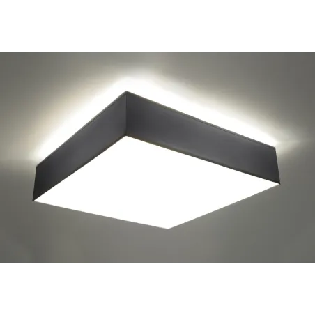Plafonnier HORUS 45, PVC, gris, E27 - Pas cher