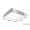Plafonnier HORUS 45, PVC, gris, E27 - Pas cher