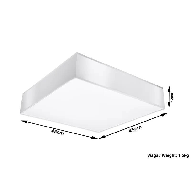 Plafonnier HORUS 45, PVC, blanc, E27 - Pas cher