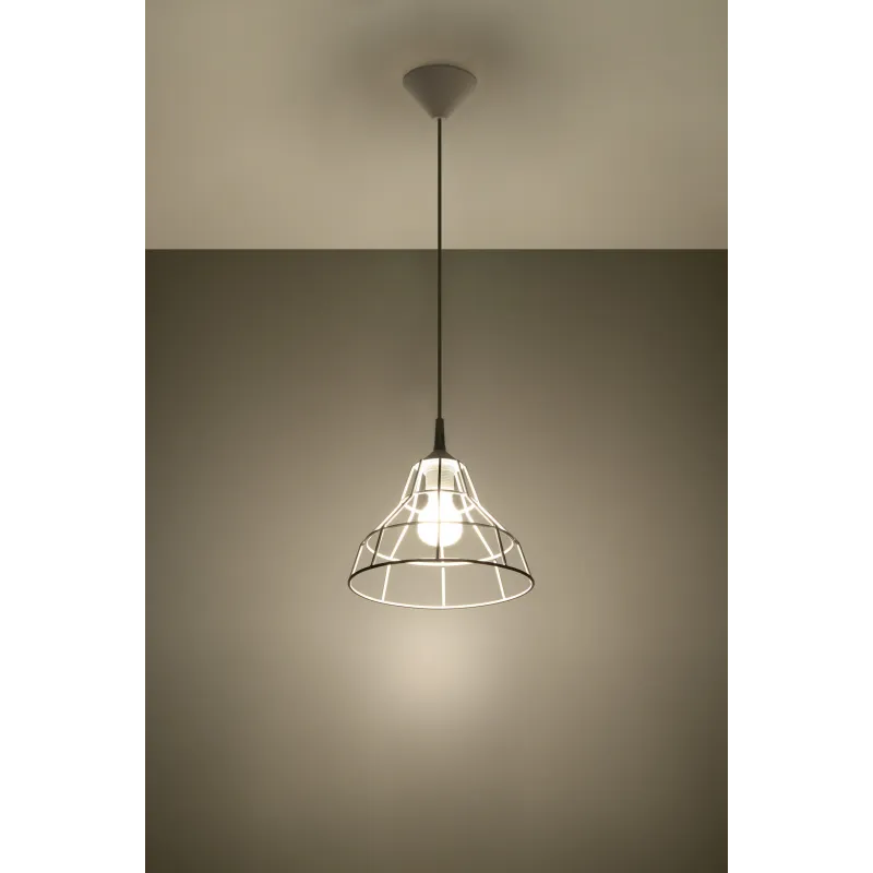 Suspension ANATA, acier, blanc, E27 - Pas cher