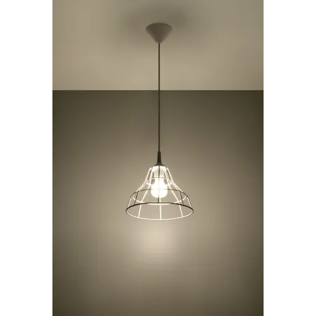 Suspension ANATA, acier, blanc, E27 - Pas cher