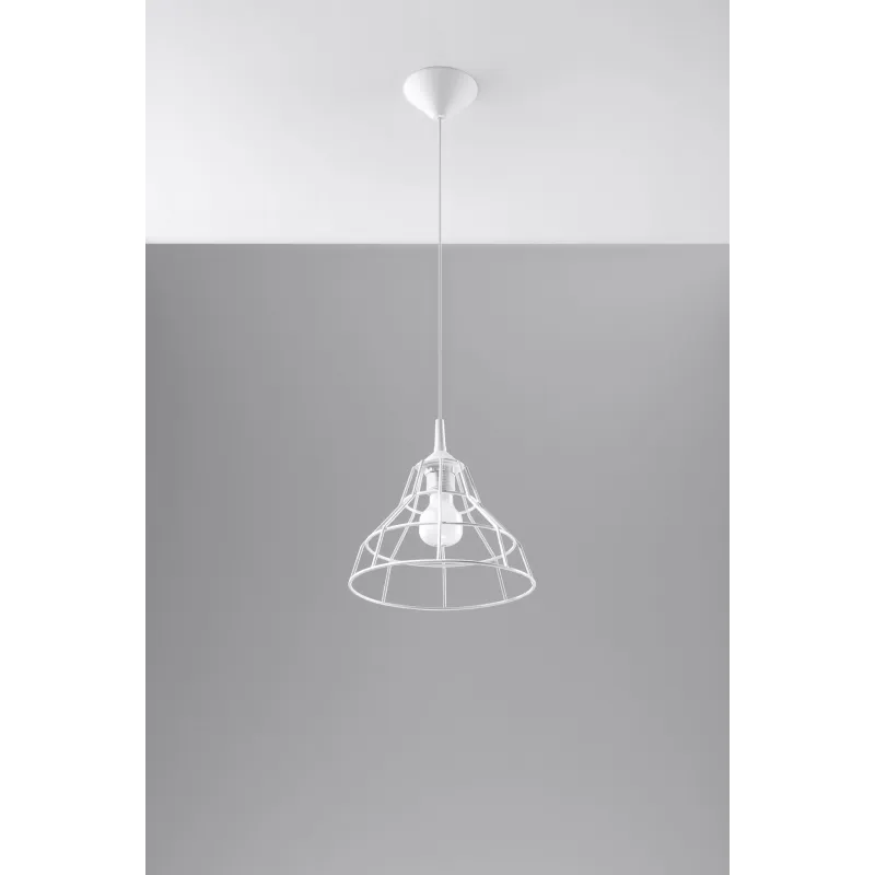 Suspension ANATA, acier, blanc, E27 - Pas cher