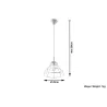 Suspension ANATA, acier, blanc, E27 - Pas cher