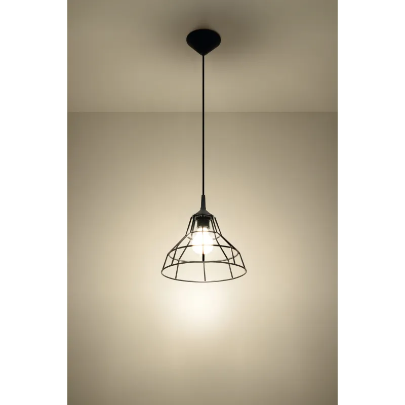 Suspension ANATA, acier, noir, E27 - Pas cher