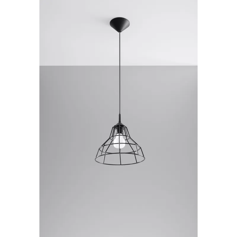 Suspension ANATA, acier, noir, E27 - Pas cher