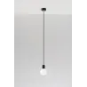 Suspension EDISON, acier/textile, noir, E27 - Pas cher