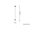 Suspension EDISON, acier/textile, noir, E27 - Pas cher