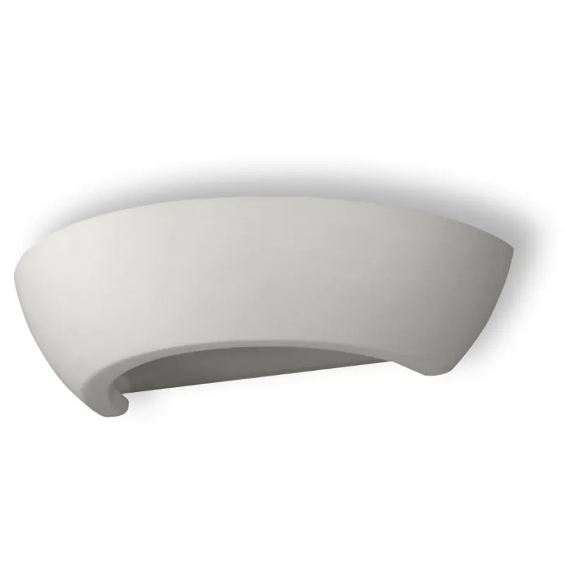 Applique céramique OSKAR, céramique/verre, blanc, E27 - Pas cher