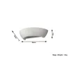 Applique céramique OSKAR, céramique/verre, blanc, E27 - Pas cher