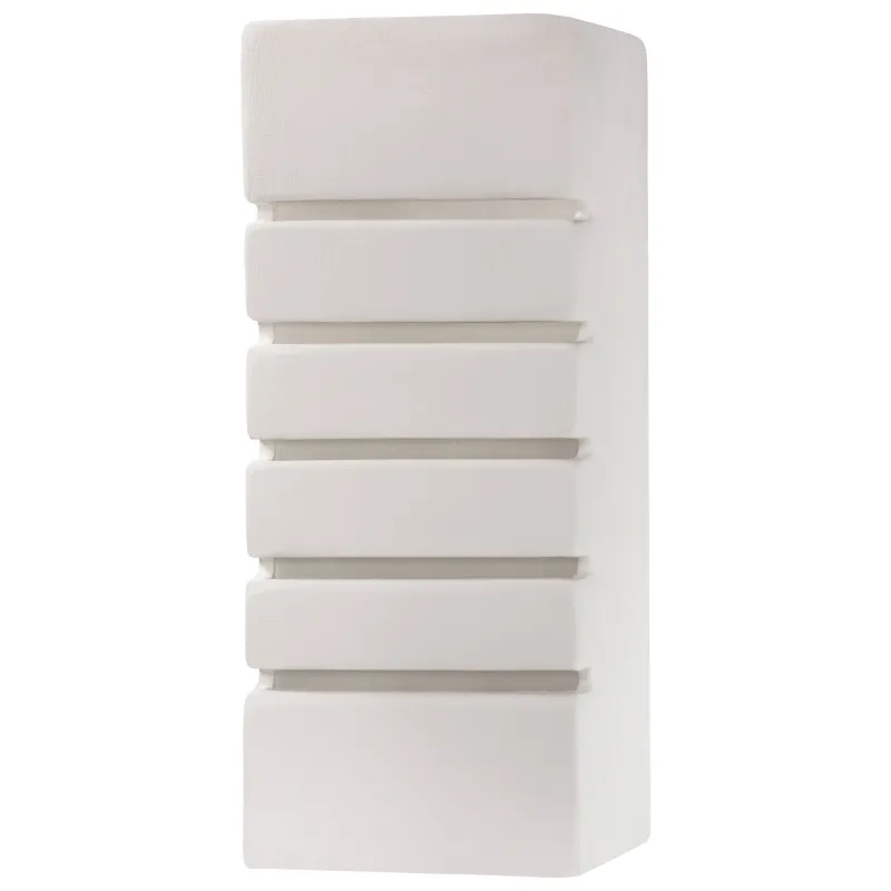Applique céramique SAMIR, céramique/verre, blanc, E27 - Pas cher