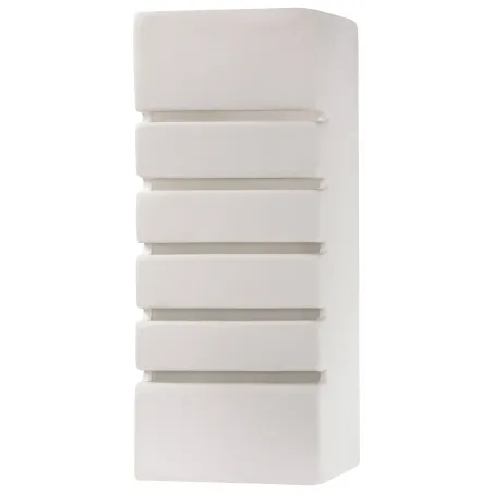 Applique céramique SAMIR, céramique/verre, blanc, E27 - Pas cher