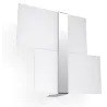Applique MASSIMO, acier/verre, blanc/chrome - Pas cher