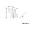 Applique MASSIMO, acier/verre, blanc/chrome - Pas cher