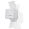 Applique LORETO, aluminium/verre, blanc - Pas cher