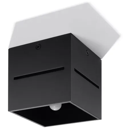 Plafonnier LOBO, aluminium, noir - Pas cher