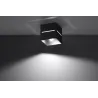 Plafonnier LOBO, aluminium, noir - Pas cher