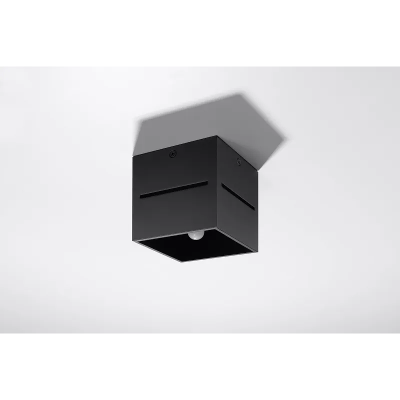 Plafonnier LOBO, aluminium, noir - Pas cher