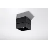 Plafonnier LOBO, aluminium, noir - Pas cher