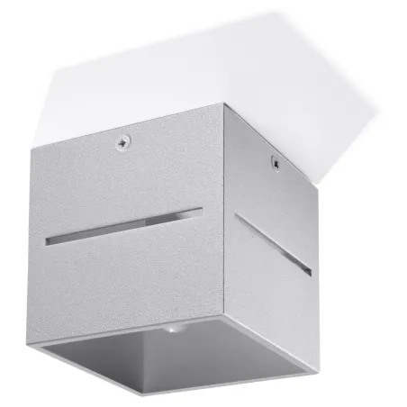 Plafonnier LOBO, aluminium, gris - Pas cher