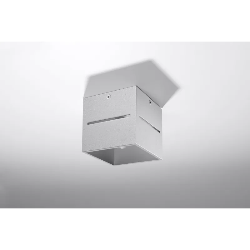 Plafonnier LOBO, aluminium, gris - Pas cher