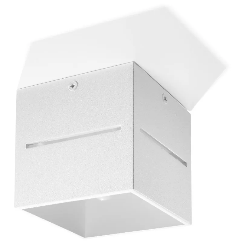 Plafonnier LOBO, aluminium, blanc - Pas cher
