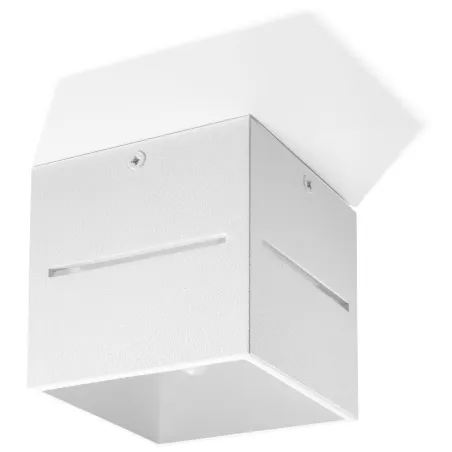 Plafonnier LOBO, aluminium, blanc - Pas cher