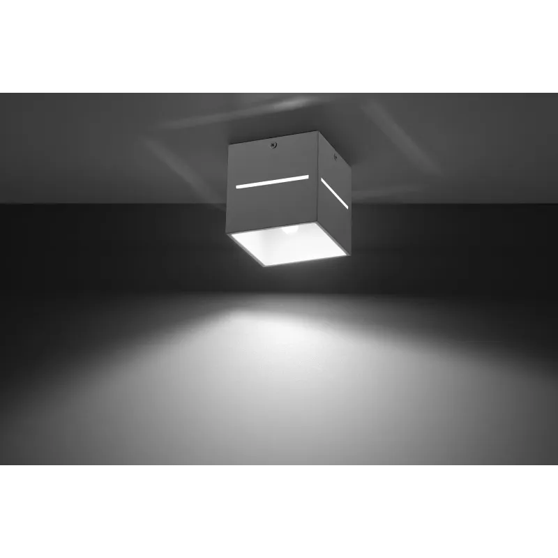 Plafonnier LOBO, aluminium, blanc - Pas cher