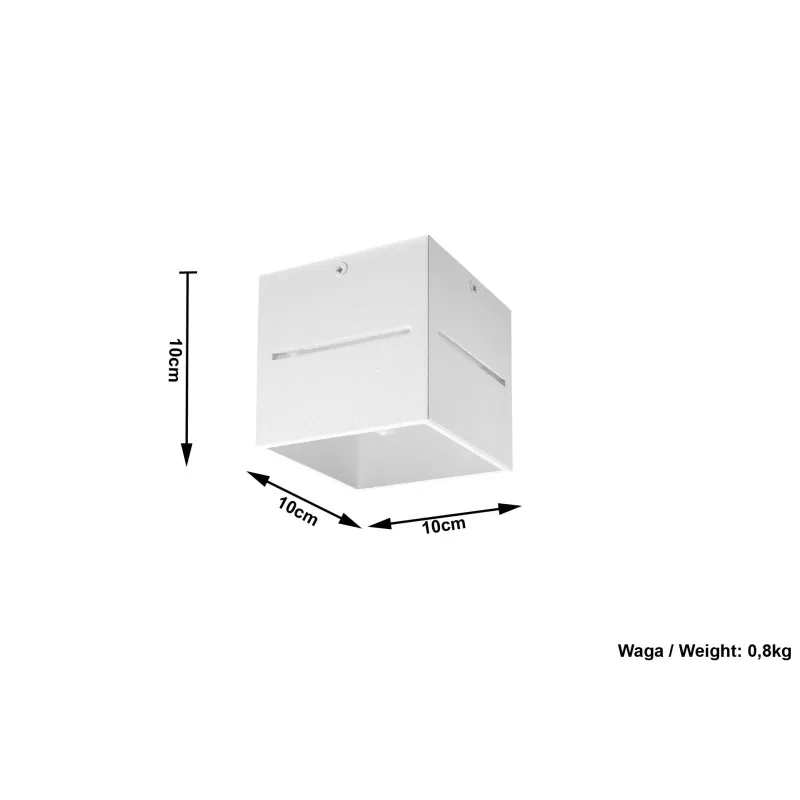 Plafonnier LOBO, aluminium, blanc - Pas cher