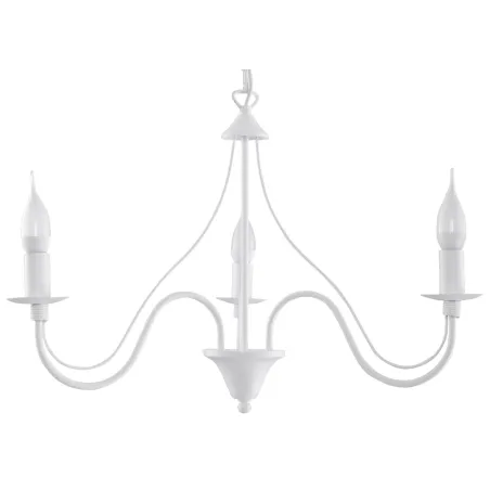 Chandelier MINERWA 3, acier, blanc - Pas cher