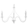 Chandelier MINERWA 3, acier, blanc - Pas cher
