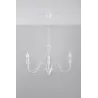 Chandelier MINERWA 3, acier, blanc - Pas cher