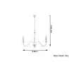 Chandelier MINERWA 3, acier, blanc - Pas cher
