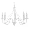 Chandelier MINERWA 5, acier, blanc - Pas cher